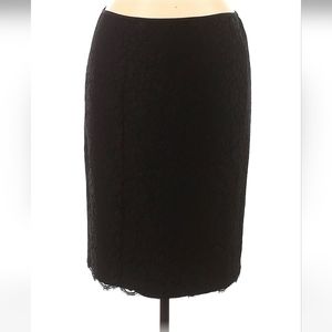 Ellen Tracy Lace Black Skirt